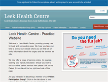Tablet Screenshot of leekhealthcentre.co.uk